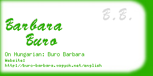 barbara buro business card